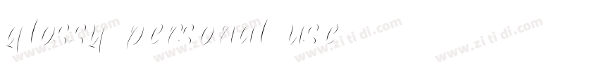 glossy personal use字体转换